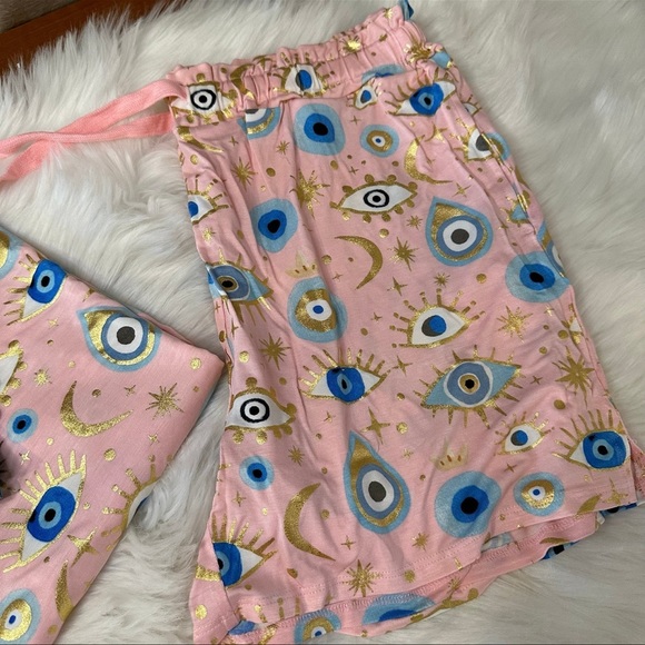 POSH PEANUT FIONA EVIL EYE WOMEN MEDIUM LOUNGEWEAR PAJAMA NWT NEW - Picture 3 of 9